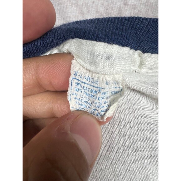 Vintage 80s I’m The Boss Ringer Tshirt Single stitch - Picture 5 of 8